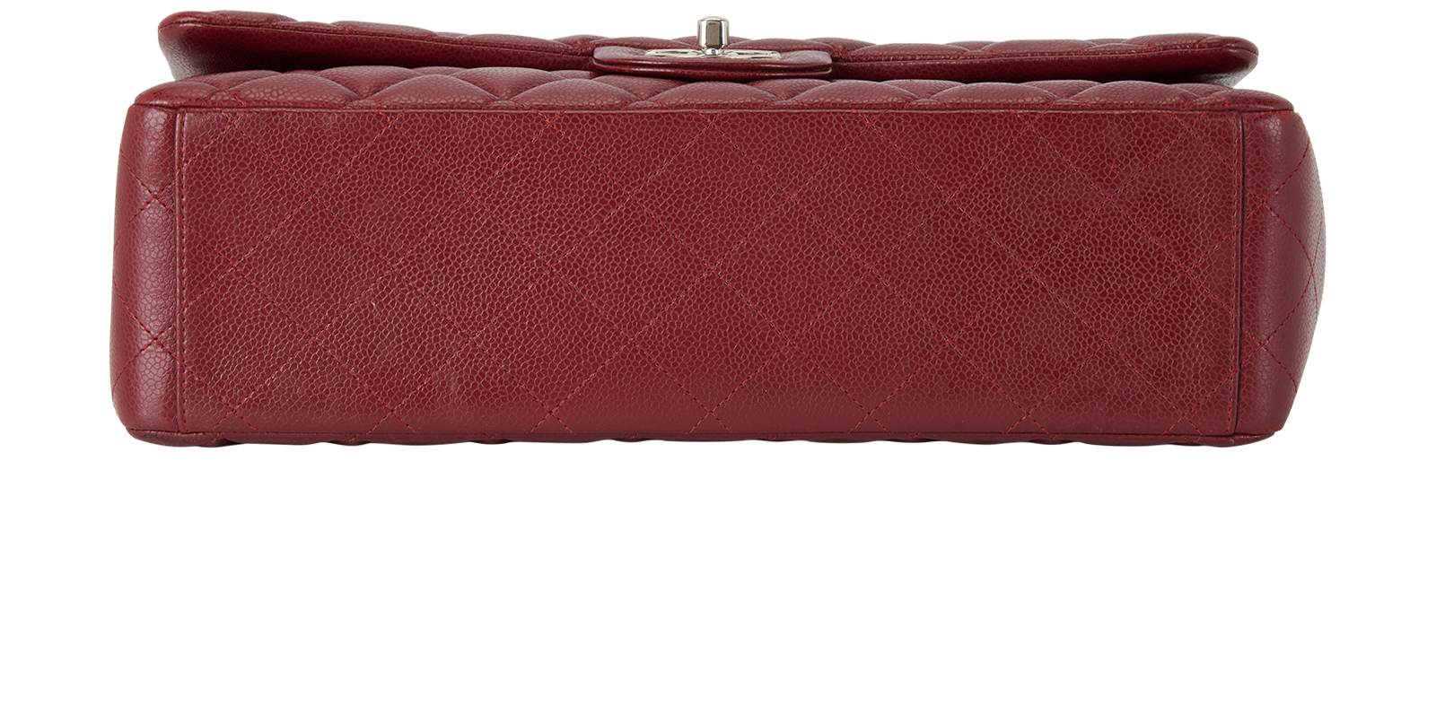 Maxi Classic Double Flap, &pound;4,500, Handbags, Burgundy, Caviar Leather, Top view